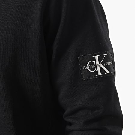 Calvin Klein Jeans - Sweat Crewneck Monogram Sleeve Badge 4035 Noir