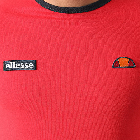 Ellesse - Tee Shirt Oversize A Bandes Fedora SHF09088 Rouge