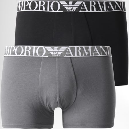 Emporio Armani - Lot De 2 Boxers 111769-1P720 Gris Noir