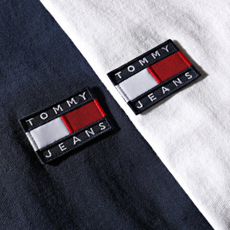 Tommy Jeans - Camiseta Ringer Badge 0280 Blanco