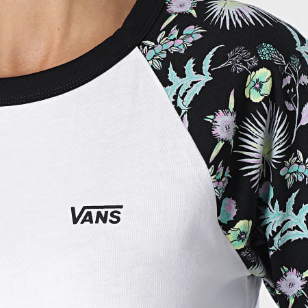 Vans - Tee Shirt Manches Longues Femme Califas Blanc Floral
