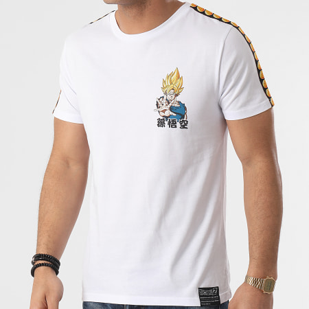Dragon Ball Z - Tee Shirt A Bandes Goku Blanc