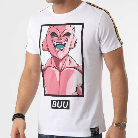 Dragon Ball Z - Buu Self Pecho Rayas Camiseta Blanco