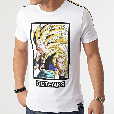 Dragon Ball Z - Gotenks camiseta de rayas en el pecho blanco