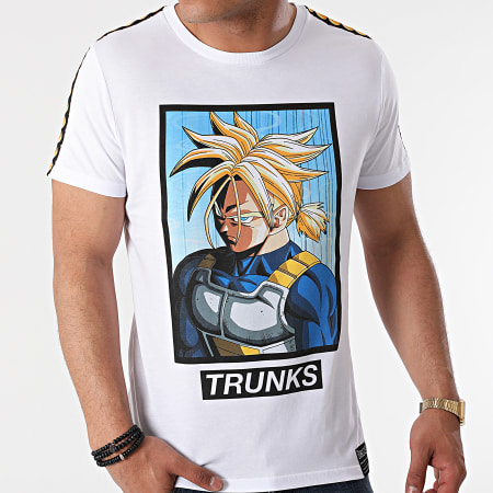Dragon Ball Z - Trunks Self Chest camiseta a rayas blanco