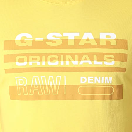 G-Star - Tee Shirt Original Stripe D19268-336 Jaune