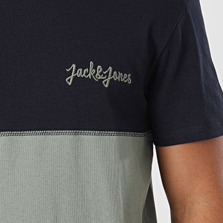 Jack And Jones - Tee Shirt Raidens Vert Bleu Marine