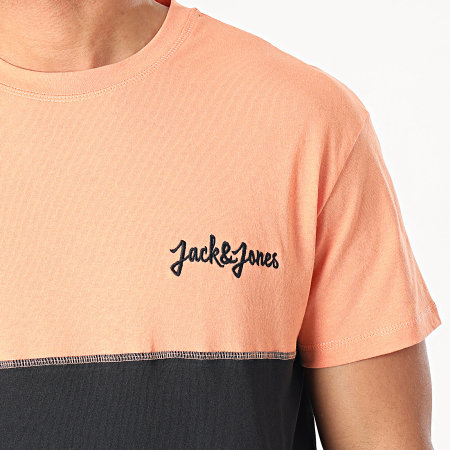 Jack And Jones - Tee Shirt Raidens Noir Orange