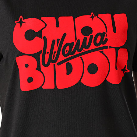 Booshra Et Mamad - Robe Tee Shirt Femme Choubidouwawa Noir Rouge