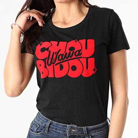 Booshra Et Mamad - Choubidouwawa Camiseta Mujer Negro Rojo