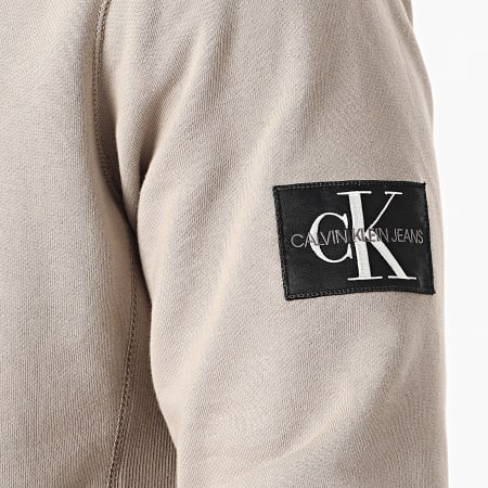 Calvin Klein - Sweat Capuche Monogram Sleeve Badge 4036 Gris