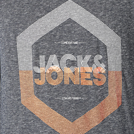 Jack And Jones - Tee Shirt Manches Longues Delight Bleu Marine Chiné