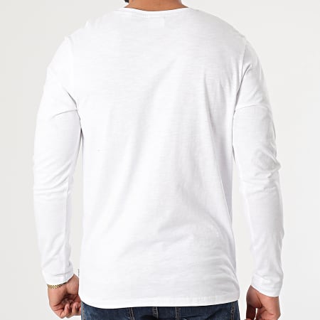 Jack And Jones - Tee Shirt Manches Longues Delight Blanc