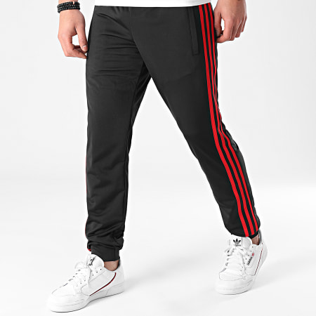 adidas - Pantalon Jogging A Bandes GN3854 Noir Rouge