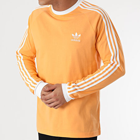 Adidas Originals - Tee Shirt Manches Longues A Bandes GS8760 Orange