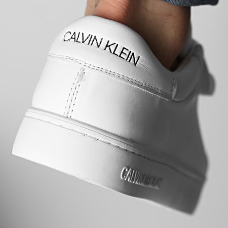Calvin Klein - Baskets Cupsole Lace Up Leather 0084 White