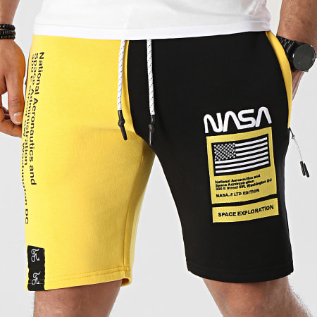 Final Club x NASA - Short Jogging Half Colors Limited Edition Noir Jaune