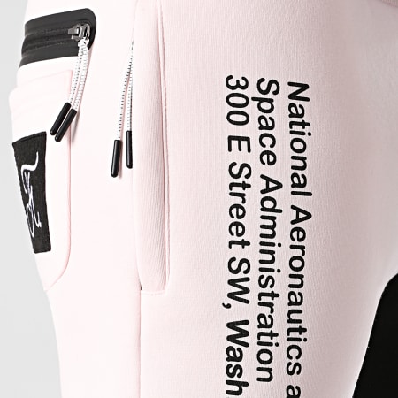 Final Club - Pantalones cortos de jogging de edición limitada Half Colours 572 negro rosa pálido