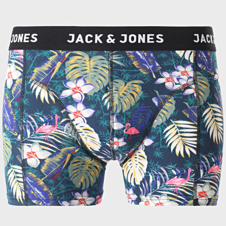 Jack And Jones - Lot De 3 Boxers Floral Summer Bleu Marine Noir