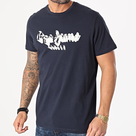 Pepe Jeans - Tee Shirt Anthony PM507730 Bleu Marine
