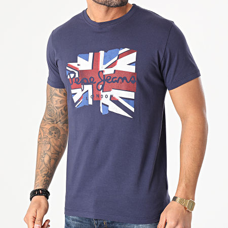 Pepe Jeans - Tee Shirt Donald PM507748 Bleu Marine