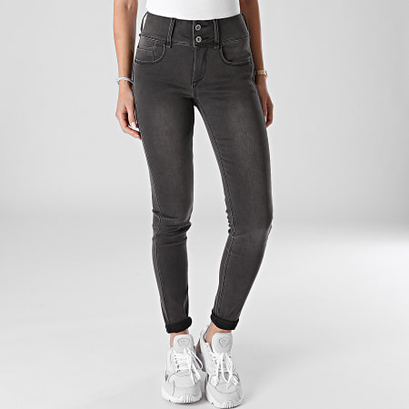 Tiffosi - Jean Skinny Femme Double Up Push Up Gris Anthracite