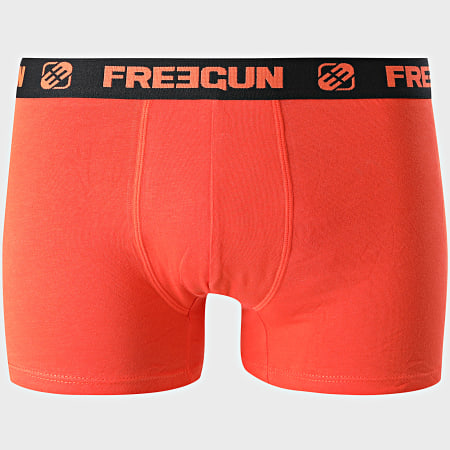 Freegun - Lot De 4 Boxers Ultra Stretch Noir Bleu Marine Orange