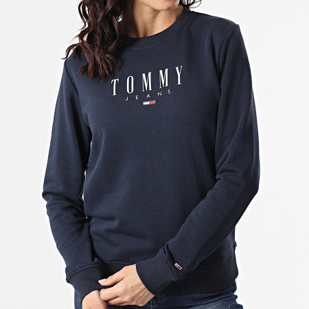 Tommy Jeans - Sweat Crewneck Femme Regular Essential Logo 9918 Bleu Marine