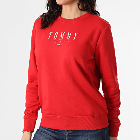 Tommy Jeans - Sweat Crewneck Femme Regular Essential Logo 9918 Rouge