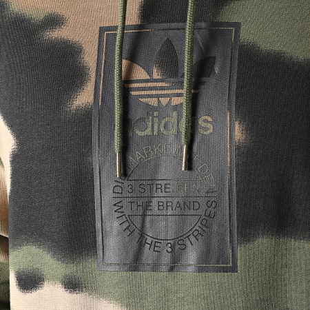 Adidas Originals - Sweat Capuche Camouflage GN1879 Vert Kaki Marron Noir