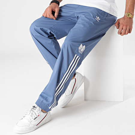 Adidas Originals - Pantalon Jogging A Bandes 3D Trefoil GN3534 Bleu