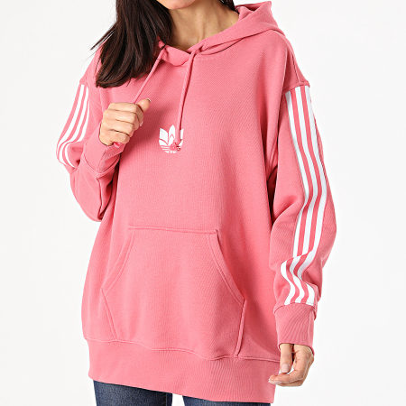 Adidas Originals - Sweat Capuche Femme A Bandes GN6705 Rose