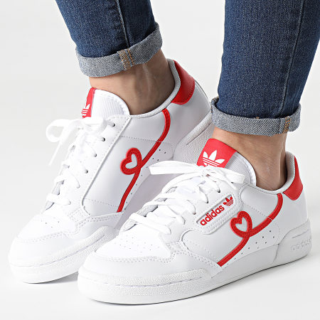 Adidas Originals - Baskets Femme Continental 80 FY2578 Footwear White Vived Red