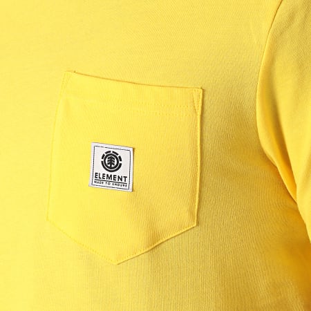 Element - Tee Shirt Poche Basic Pocket Label Jaune