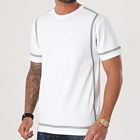 John H - Tee Shirt XW928 Blanc Réfléchissant