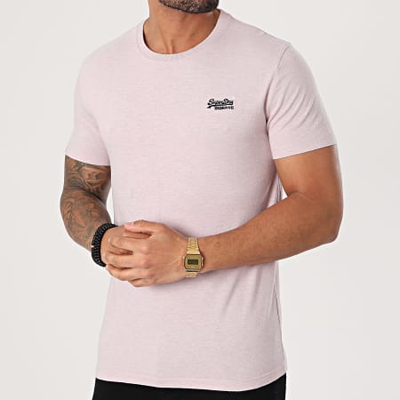 Superdry - Tee Shirt OL Vintage Embroidery M1010882A Rose Chiné
