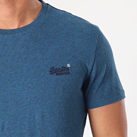 Superdry - Tee Shirt OL Vintage Embroidery M1010222A Bleu Azur Chiné