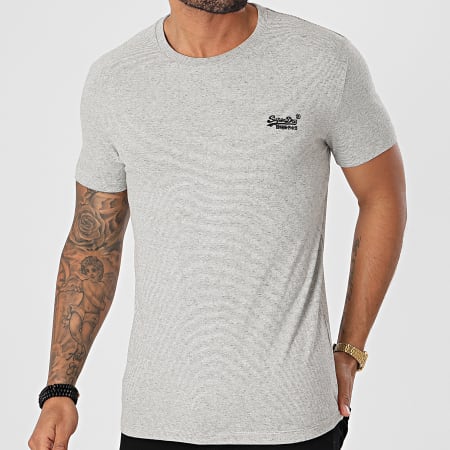 Superdry - Tee Shirt OL Vintage Embroidery M1010882A Gris Chiné