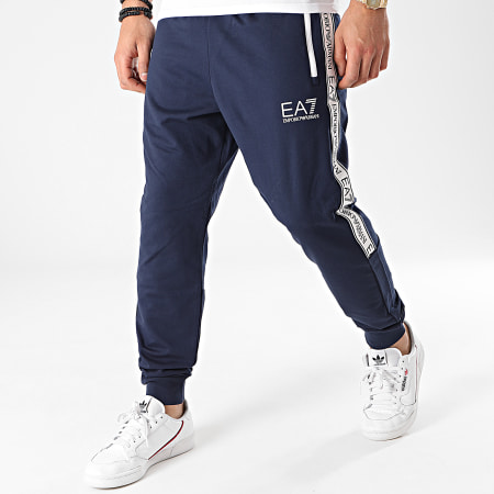 EA7 Emporio Armani - Pantalon Jogging A Bandes 3KPP51-PJ05Z Bleu Marine