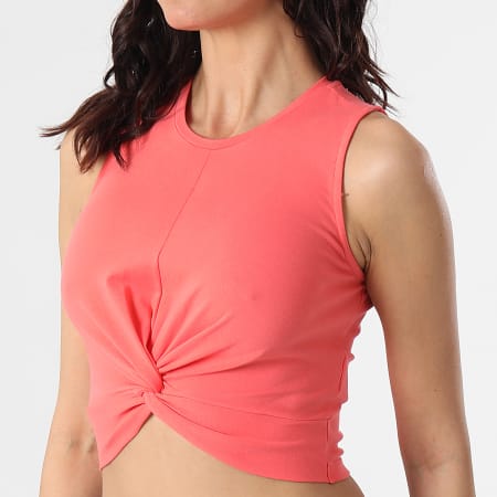 Noisy May - Top Crop Femme Sans Manches Twiggi Rose Saumon