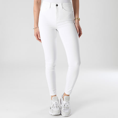 Noisy May - Jeans skinny Callie Donna Bianco