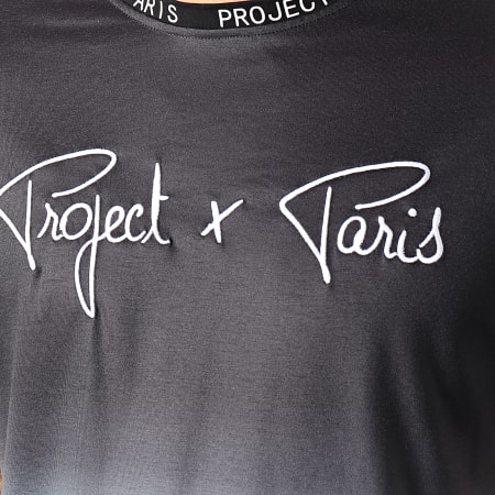 Project X Paris - Tee Shirt Oversize 2110151 Noir Bleu Clair Dégradé