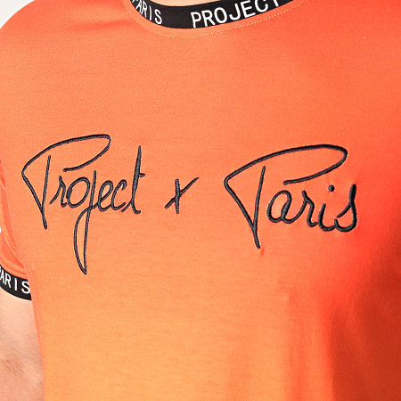 Project X Paris - Tee Shirt Oversize 2110151 Orange Jaune Dégradé