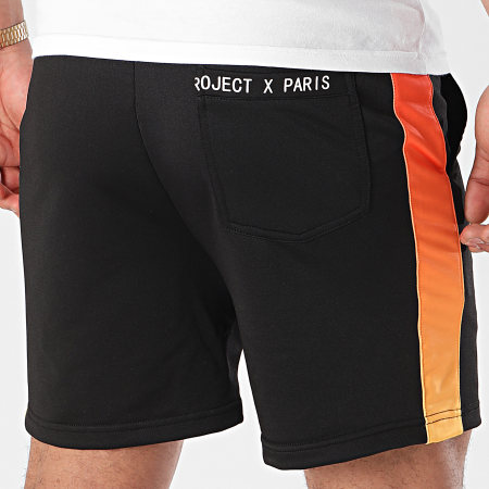 Project X Paris - Short Jogging A Bandes 2140151 Noir Orange