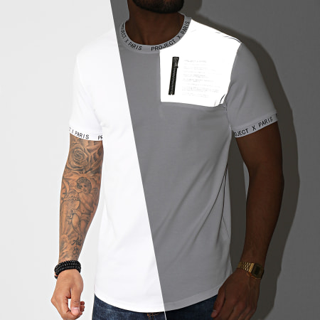 Project X Paris - Tee Shirt Oversize 2110148 Blanc Réfléchissant Camouflage