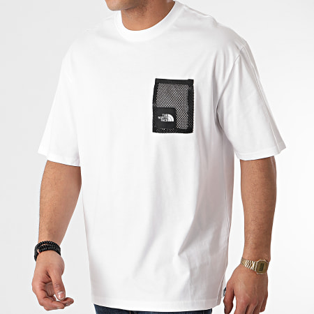 The North Face - Tee Shirt Poche Black Box A557K Blanc