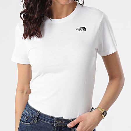 The North Face - Tee Shirt Slim Femme Simple Dome A4T1A Blanc