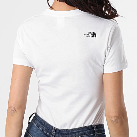 The North Face - Camiseta Simple Dome Mujer Slim A4T1A Blanco