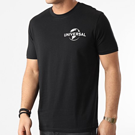 Universal Studio - Tee Shirt Universal Logo Mono Back Noir Blanc