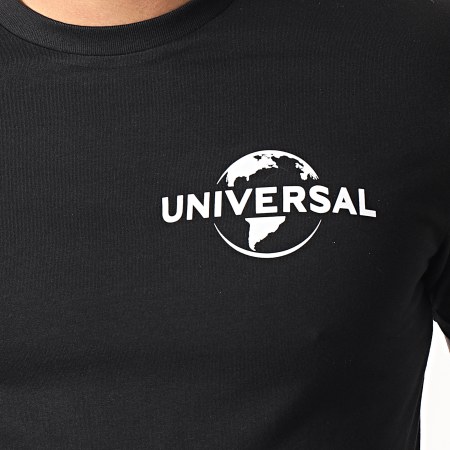 Universal Studio - Tee Shirt Universal Logo Mono Back Noir Blanc